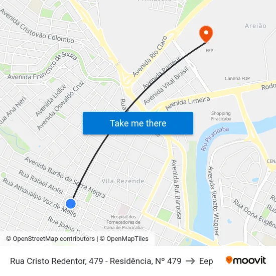 Rua Cristo Redentor, 479 - Residência, Nº 479 to Eep map