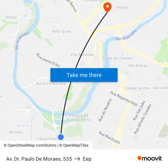 Av. Dr. Paulo De Moraes, 535 to Eep map