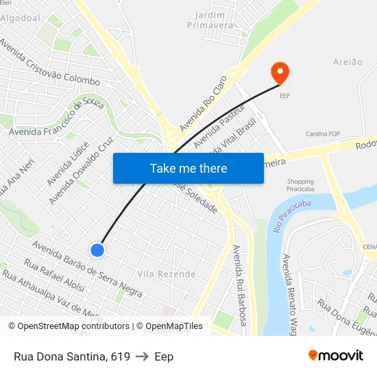 Rua Dona Santina, 619 to Eep map