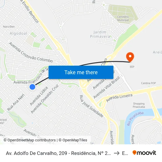 Av. Adolfo De Carvalho, 209 - Residência, Nº 209 to Eep map