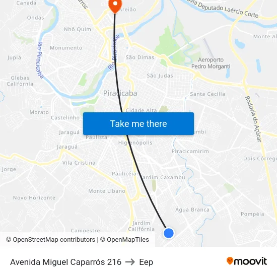 Avenida Miguel Caparrós 216 to Eep map