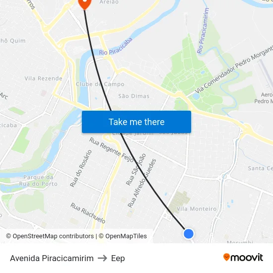 Avenida Piracicamirim to Eep map