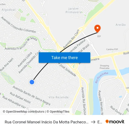 Rua Coronel Manoel Inácio Da Motta Pacheco 572 to Eep map