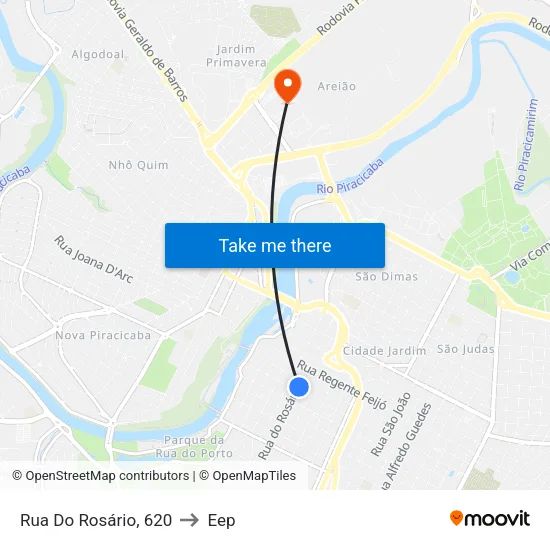 Rua Do Rosário, 620 to Eep map