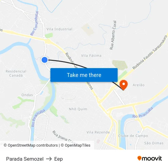 Parada Semozel to Eep map