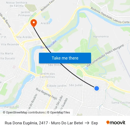 Rua Dona Eugênia, 2417 - Muro Do Lar Betel to Eep map