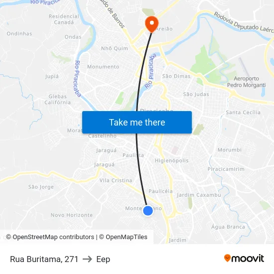 Rua Buritama, 271 to Eep map