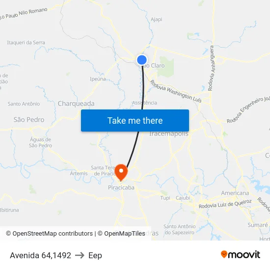 Avenida 64,1492 to Eep map