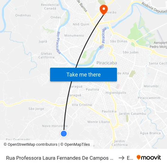 Rua Professora Laura Fernandes De Campos Ferrari, 50 to Eep map