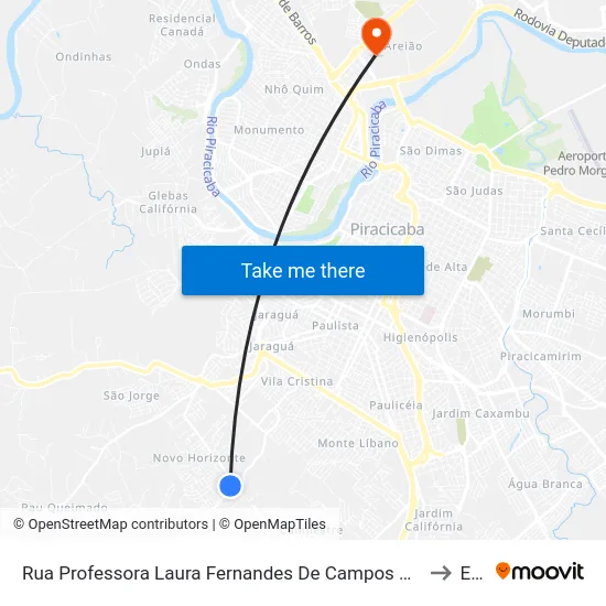 Rua Professora Laura Fernandes De Campos Ferrari, 90 to Eep map