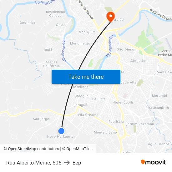 Rua Alberto Meme, 505 to Eep map