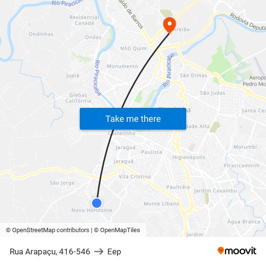 Rua Arapaçu, 416-546 to Eep map