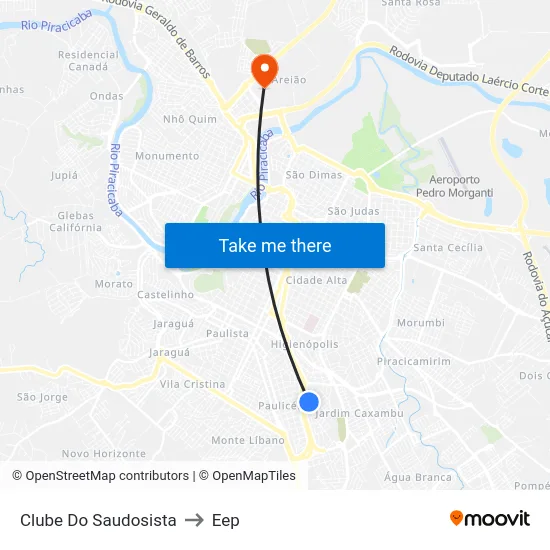 Clube Do Saudosista to Eep map