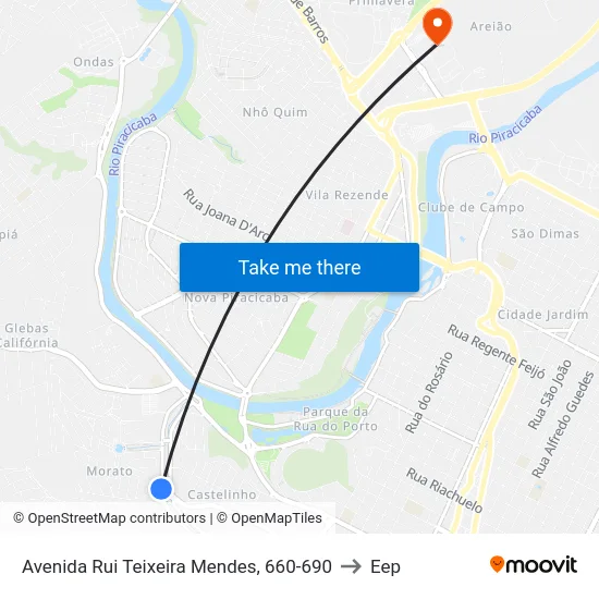 Avenida Rui Teixeira Mendes, 660-690 to Eep map