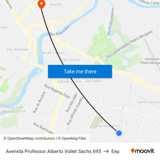 Avenida Professor Alberto Vollet Sachs 695 to Eep map
