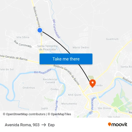 Avenida Roma, 903 to Eep map