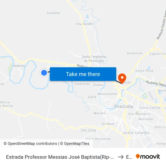 Estrada Professor Messias José Baptista(Rip-175), 737 to Eep map