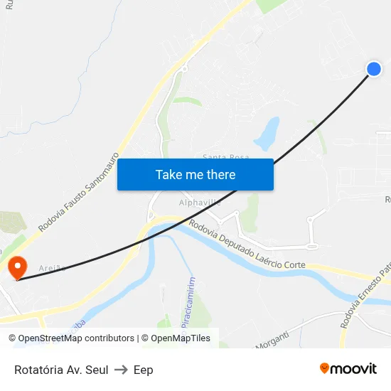 Rotatória Av. Seul to Eep map