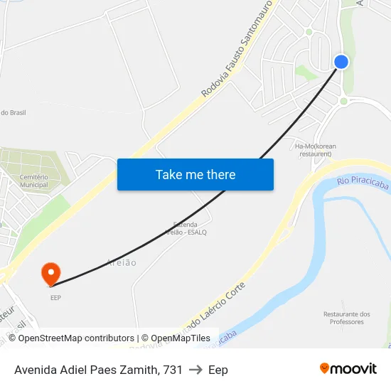 Avenida Adiel Paes Zamith, 731 to Eep map