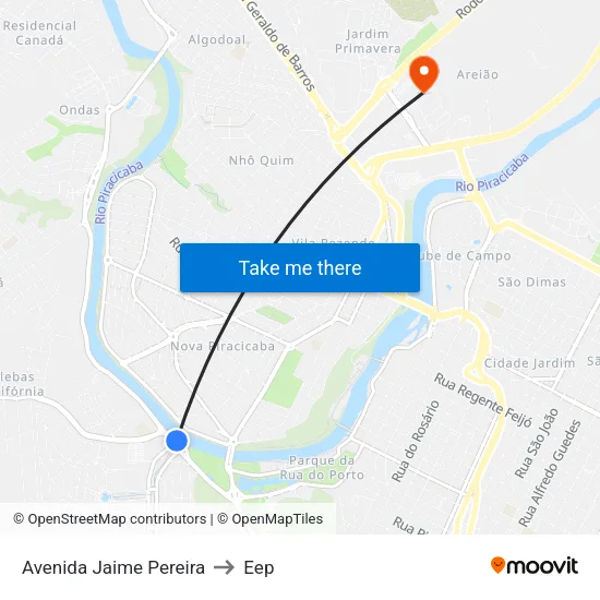 Avenida Jaime Pereira to Eep map