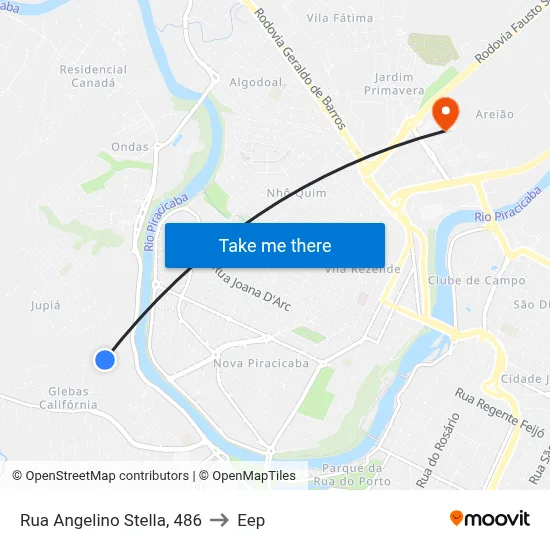 Rua Angelino Stella, 486 to Eep map