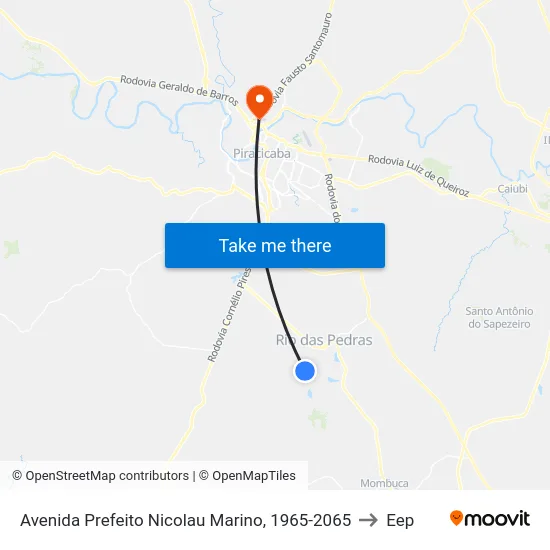 Avenida Prefeito Nicolau Marino, 1965-2065 to Eep map