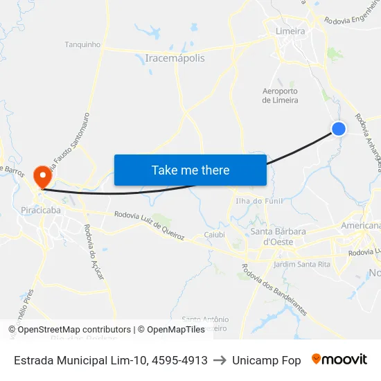 Estrada Municipal Lim-10, 4595-4913 to Unicamp Fop map