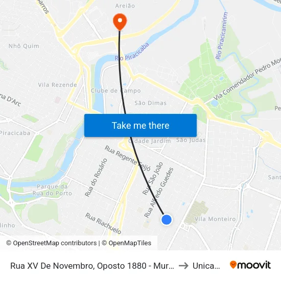 Rua XV De Novembro, Oposto 1880 - Muro Escola / Cob. Metálica to Unicamp Fop map