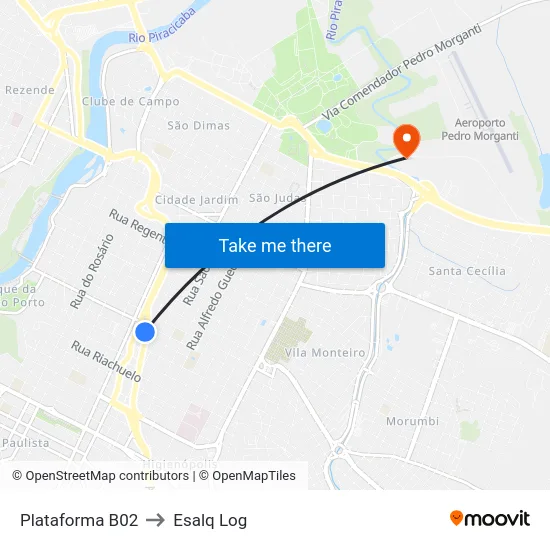 Plataforma B02 to Esalq Log map
