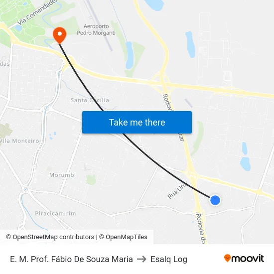 E. M. Prof. Fábio De Souza Maria to Esalq Log map