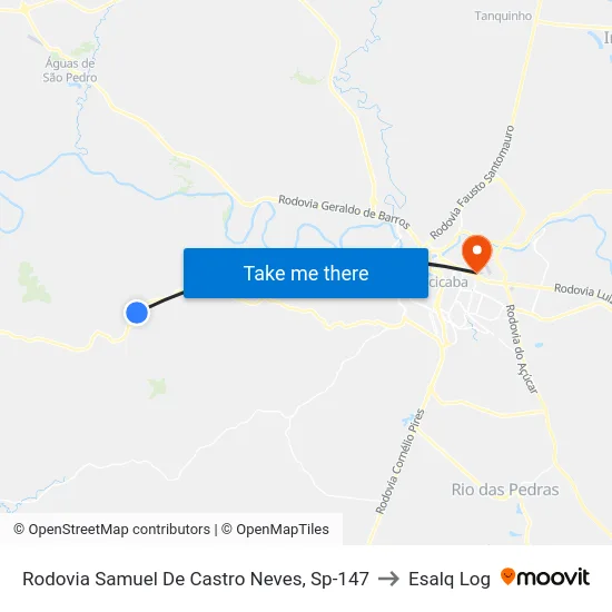 Rodovia Samuel De Castro Neves, Sp-147 to Esalq Log map