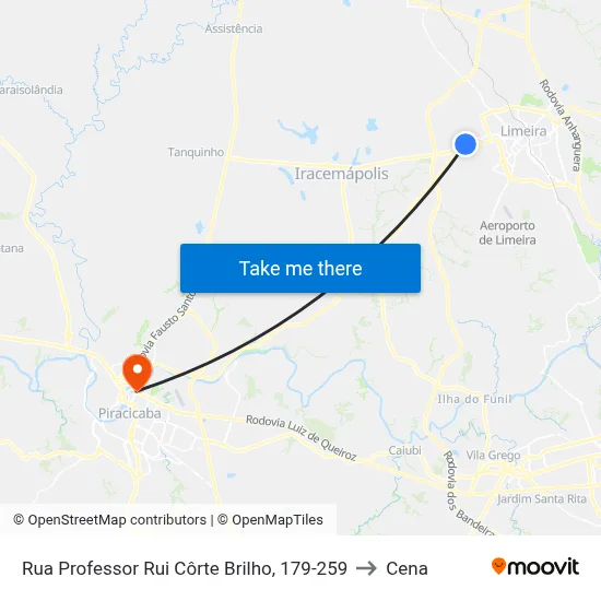 Rua Professor Rui Côrte Brilho, 179-259 to Cena map