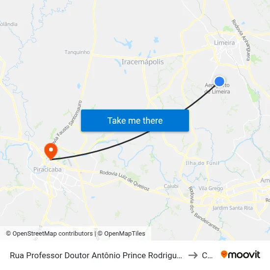 Rua Professor Doutor Antônio Prince Rodrigues, 2241-2279 to Cena map