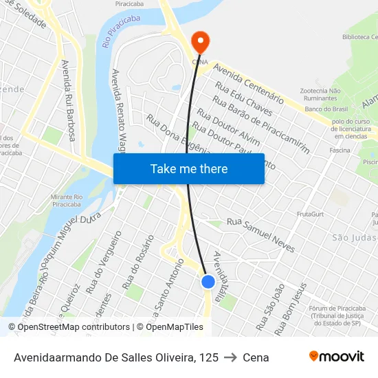 Avenidaarmando De Salles Oliveira, 125 to Cena map