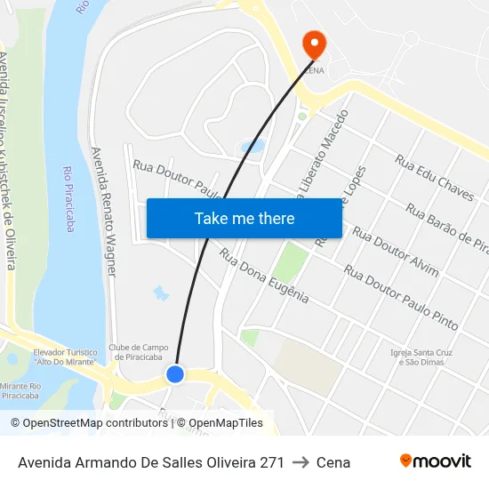 Avenida Armando De Salles Oliveira 271 to Cena map