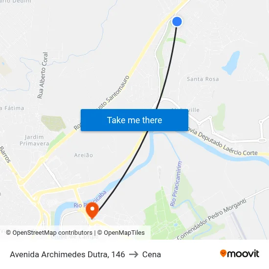 Avenida Archimedes Dutra, 146 to Cena map