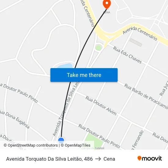 Avenida Torquato Da Silva Leitão, 486 to Cena map