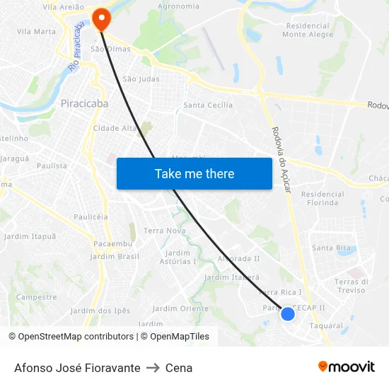 Afonso José Fioravante to Cena map