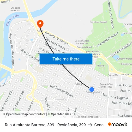 Rua Almirante Barroso, 399 - Residência, 399 to Cena map
