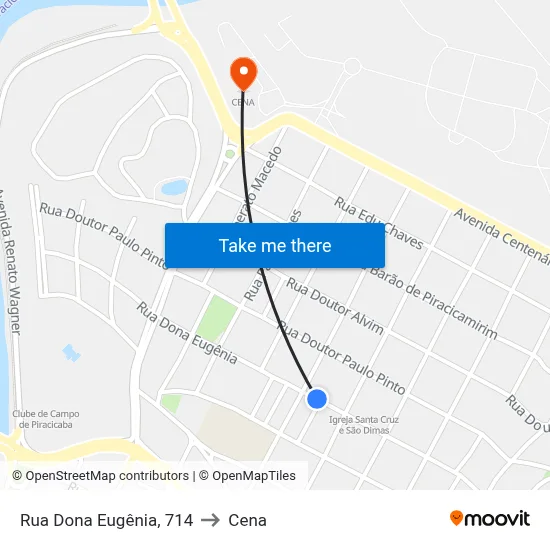 Rua Dona Eugênia, 714 to Cena map