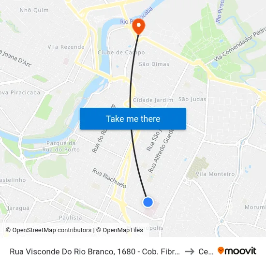 Rua Visconde Do Rio Branco, 1680 - Cob. Fibra Azul, 1680 to Cena map