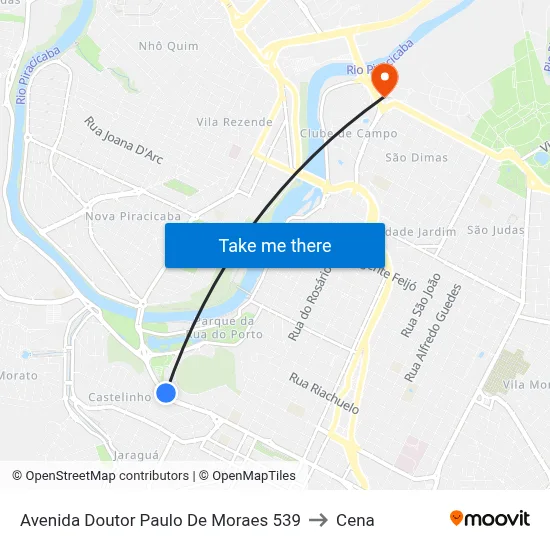 Avenida Doutor Paulo De Moraes 539 to Cena map