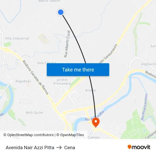 Avenida Nair Azzi Pitta to Cena map