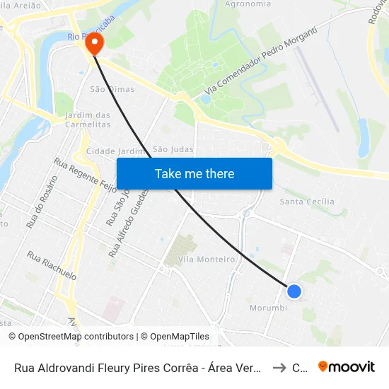 Rua Aldrovandi Fleury Pires Corrêa - Área Verde, Oposto Oficina to Cena map