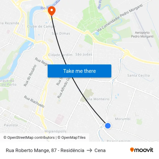 Rua Roberto Mange, 87 - Residência to Cena map