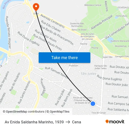 Av Enida Saldanha Marinho, 1939 to Cena map