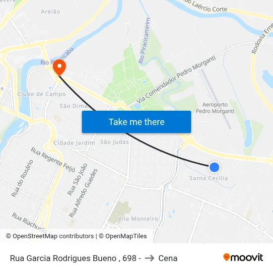 Rua Garcia Rodrigues Bueno , 698 - to Cena map