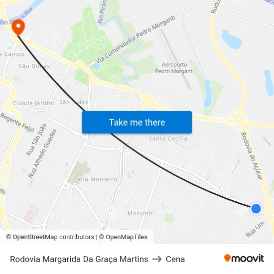 Rodovia Margarida Da Graça Martins to Cena map