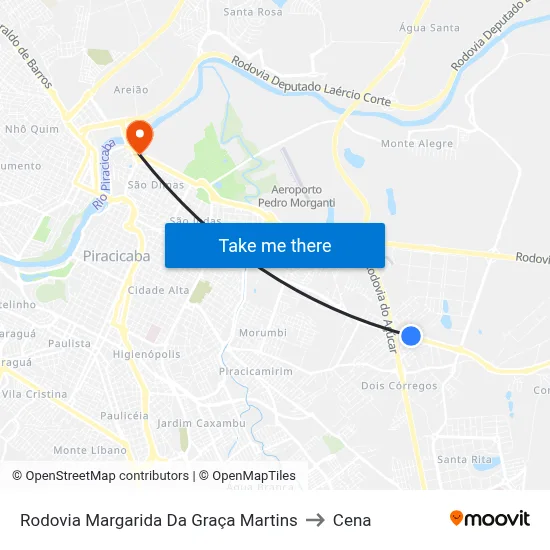 Rodovia Margarida Da Graça Martins to Cena map