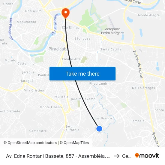 Av. Edne Rontani Bassete, 857 - Assembléia, Nº 857 to Cena map
